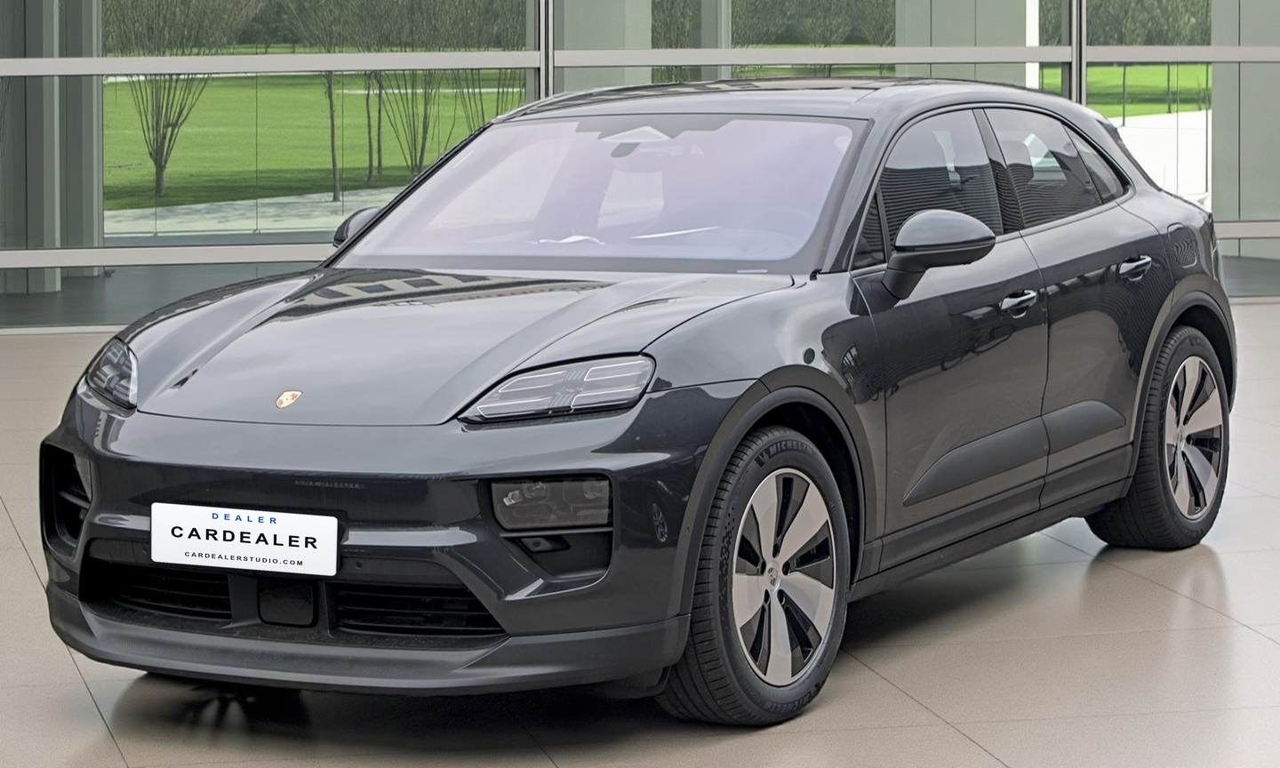 After: Porsche Macan EV in flagship luxury showroom